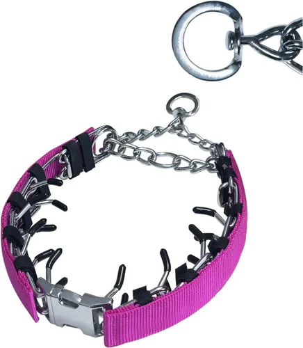Vista 11 de Collar de entrenamiento de puntas para perros, soldadura de anillo giratorio, collar ajustable de entrenamiento para perros con hebilla de Negro