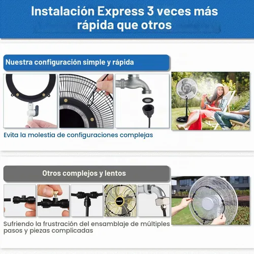 Vista 4 de POCKET PANDA Misters de ventilador para refrigeración al aire libre, kit