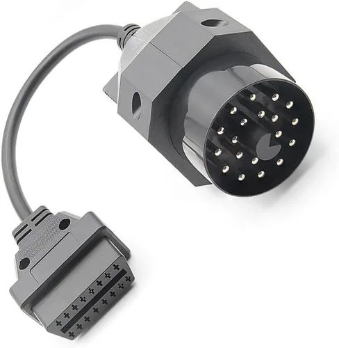 Vista 2 de 20 Pin OBD a 16 Pin OBD2 Cable Adaptador Macho a Hembra Cable Redondo Cable de Diagnóstico para BMW E36 E46 E38 E39 E53 X5 Z3