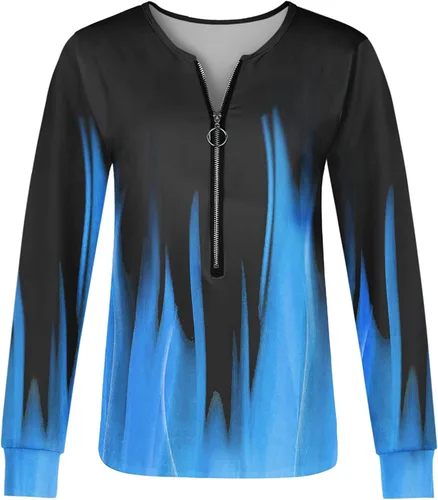 Vista 4 de TXIAOLLY Tunic Tops for Women Loose Fit,Womens Hooded Pullover Sweatshirts Half Zipper Crop Hoodie Cropped Long Sleeve Tops