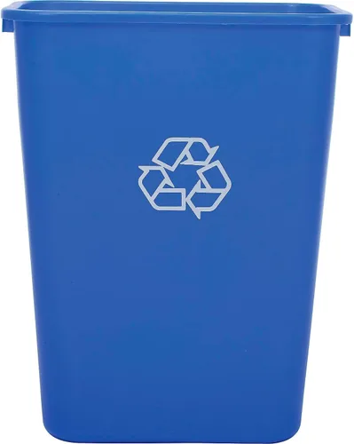 Vista 2 de Global Industrial Plástico Reciclaje Papelera, 41-1/4 Qt., Azul