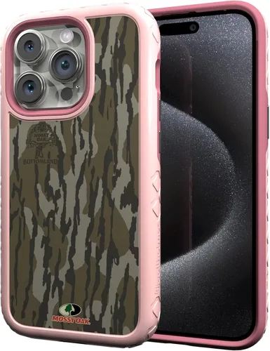 Vista 43 de cellhelmet Mossy Oak Agua Yellowfin Funda de doble capa en morado lila diseñada para iPhone 13 Pro Max a prueba de golpes y caídas, duradera