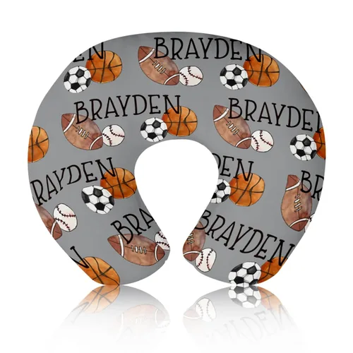 Vista 19 de Funda de almohada de lactancia para bebé, con nombre personalizado, tema de golf, en forma de U, para alimentación con biberón, funda de almohada