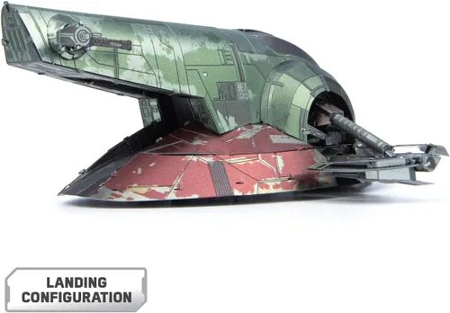 Vista 5 de Metal Earth Serie Premium Star Wars Boba Fett Starfighter 3D Kit de modelo de metal con pinzas Fascinaciones