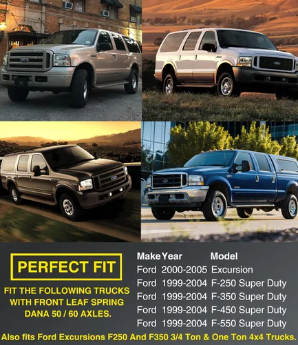 Vista 2 de Kit de sello de tubo de nudillos de eje delantero y kit de anillo de presión de arandela de empuje para 50 60 Super Duty F250 F350 Excursion 98-04