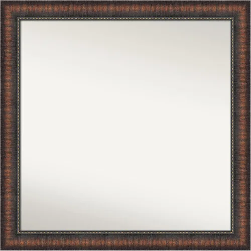Vista 30 de Amanti Art Espejo de baño marrón para sobre el fregadero, 24 x 24 pulgadas, espejo de tocador cuadrado marrón Caleb, marco de madera rústica