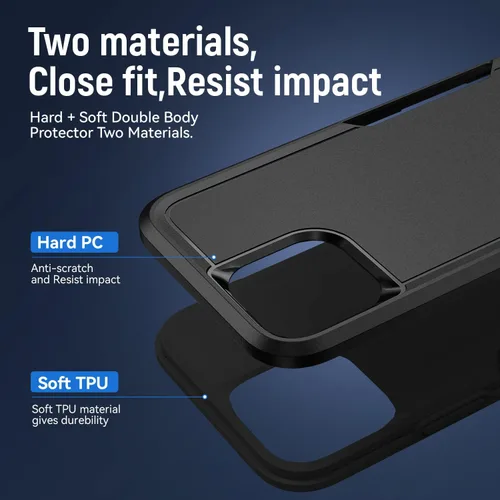 Vista 5 de Funda para iPhone 12 Pro Max, con protector de pantalla, [probada contra caídas de grado militar], resistente, resistente, a prueba de golpes