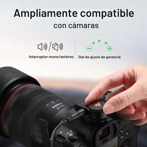 Vista 6 de MAONO T5 Micrófono Lavalier Inalámbrico para Cámara (2 TX+1 RX+Estuche Charing) Magnetic Lapel Mini Mic with 48khz/24bit Audio, AI Noise