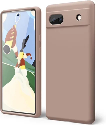 Vista 23 de oakxco para Google Pixel 6A Funda de teléfono de silicona líquida, diseño estético lindo y delgado para mujer y niña, cubierta de gel suave, lisa