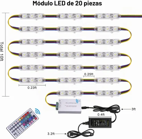 Vista 7 de Storefront Luces LED 3 LED 5050 SMD Luces de ventana Módulos Impermeable Negocio Luz Decorativa para Tienda Publicidad Señales Tira de Luz RGB 60ft