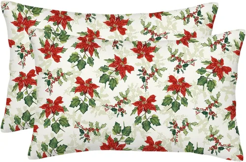 Vista 17 de Fundas de Almohada de Navidad Azul Marino 16x16 Juego de 2 Estilo Granja Muñeco de Nieve Copo de Nieve Árbol de Navidad Fundas de Almohada