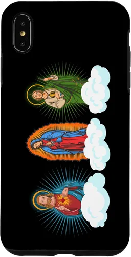 Vista 11 de Funda para iPhone 17 con diseño de Jesús, Virgen María y San Judas Tadeo in Clouds