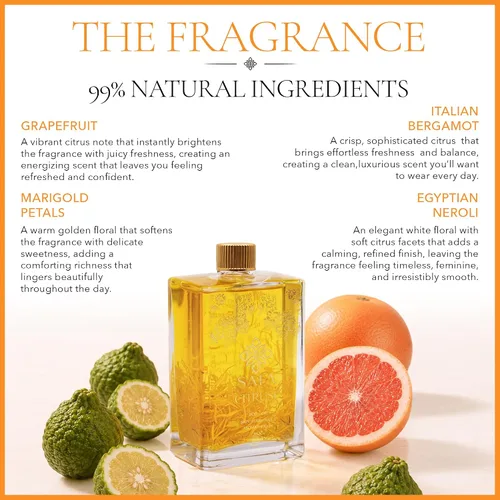 Vista 6 de SAFA Aceite cítrico para cara, cabello, uñas con vitamina C, E y A para cicatrices, estrías, fragancia de aceite corporal de naranja, aceite