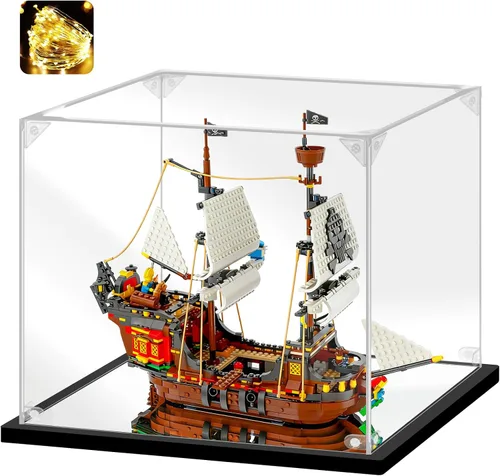 Vista 16 de Vitrina de acrílico para coleccionables, caja de exhibición de acrílico para Lego 43172, juguetes de construcción de castillos, estuche acrílico
