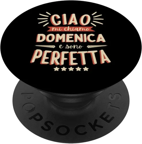 Vista 6 de Domenica Idea Regalo Personalizzata Amica Nome Divertente PopSockets MagSafe PopGrip for iPhone