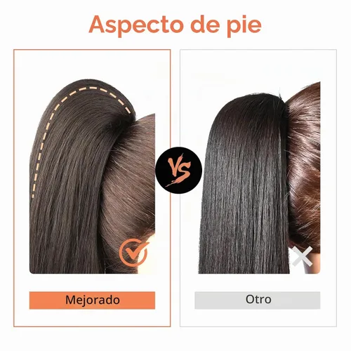 Vista 3 de SEIKEA Extensión versátil de cola de caballo con cordón, 18 pulgadas de largo, ondulado, con clip de varias capas, extensiones de cabello de cola