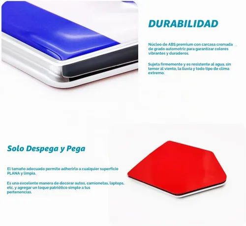 Vista 3 de Overdecor Calcomanías de bandera de Cuba, emblema de automóvil, accesorios de automóvil cubano, decoraciones de bandera de escudo cromado