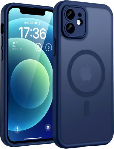 Vista 153 de TOCOL Funda para iPhone 11, compatible con Magsafe, protección completa de cámara, imanes integrados, protección contra caídas, funda translúcida
