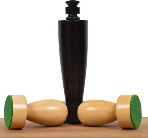 Vista 4 de RoyalChessMall-Berliner - Juego de piezas de ajedrez minimalista moderno de 3.9 pulgadas, boj ebonizado ponderado