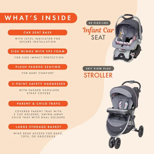 Vista 5 de Baby Trend Skyview Plus - Sistema de viaje para bebé color Bluebell
