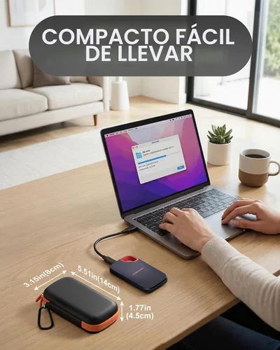 Vista 6 de ProCase Estuche rígido para SSD portátil SanDisk Extreme