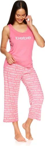 Vista 3 de bebe Conjunto de pijama para mujer, camiseta de manga corta y pijama capri para descansar
