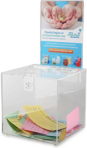 Vista 2 de Caja de ahorro para monedas de caridad con forma de refugio para perros, con cierre de cámara y 2 llaves (negro)