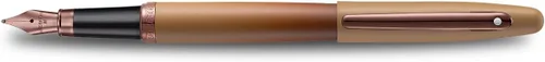 Vista 5 de Sheaffer VFM 9428 Coffee Edition - Pluma estilográfica marrón mate con adornos de PVD marrón real, tamaño mediano