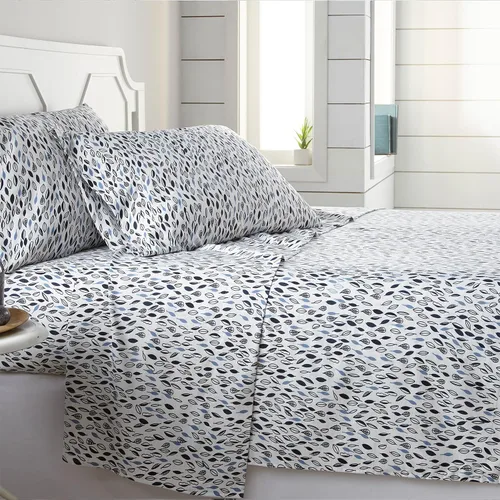 Vista 89 de Southshore Fine Living, Inc. Colección Winter Brush, juego de sábanas de 3 piezas para cama individual, sábana bajera con bolsillo profundo de 14
