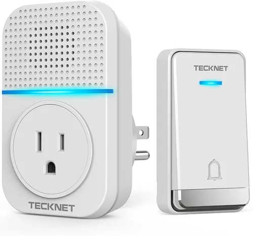 Vista 9 de TECKNET Timbre inalámbrico, timbre de puerta enchufable, timbres de puerta impermeables IP66, timbre de puerta inalámbrico sin cable de 1300 pies