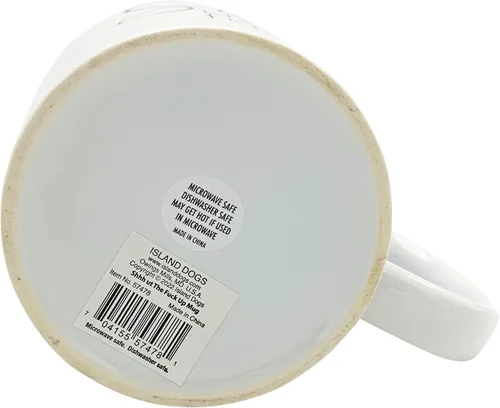 Vista 5 de Island Dogs Taza gigante de cerámica Shhhut the Fk Up de 22 onzas – Exprésate audazmente con esta divertida taza de café, taza de café de cerámica