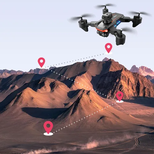Vista 2 de Drone GPS plegable con cámara 4K UHD para adultos, cuadricóptero con motor sin escobillas, retorno automático a casa, sígueme, 20 minutos de tiempo