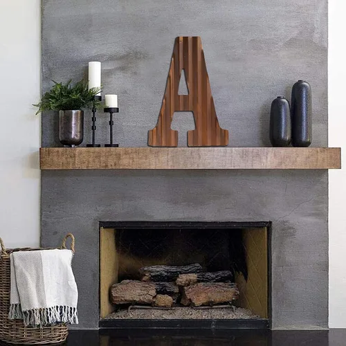 Vista 3 de COLLECTIVE HOME - Letras metálicas de 12 pulgadas para decoración de pared, letras oxidadas corrugadas, decoración rústica para colgar en la pared
