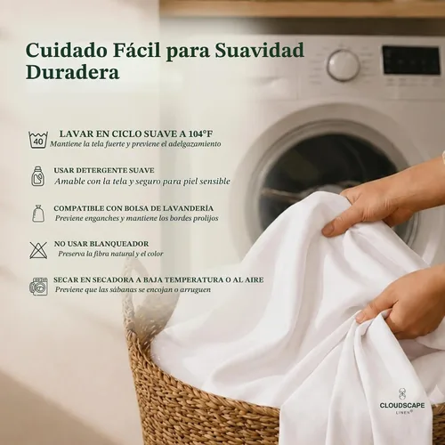 Vista 9 de CLOUDSCAPE LINEN Sábanas de cama individuales de lujo 100% algodón egipcio 01. blanco