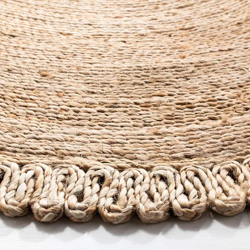 Vista 3 de SAFAVIEH Colección redonda de fibra natural NF168A de 3 pies, redonda, natural, hecha a mano, bohemio, con encanto de yute