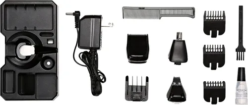 Vista 5 de Wahl 9855-300 Groomsman Pro Kit de aseo recargable todo en uno, negro/plata