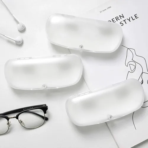 Vista 11 de 3 piezas de carcasa rígida para gafas translúcidas esmeriladas de plástico con cierre magnético