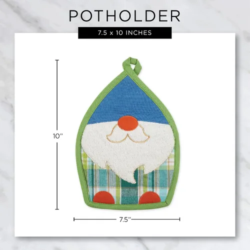 Vista 6 de DI Kitchen Accessories Collection - Juego de regalo decorativo, juego de agarradera y toallas de cocina, DT 18 x 28/PH 7.5 x 10, gnomo de jardín, 2