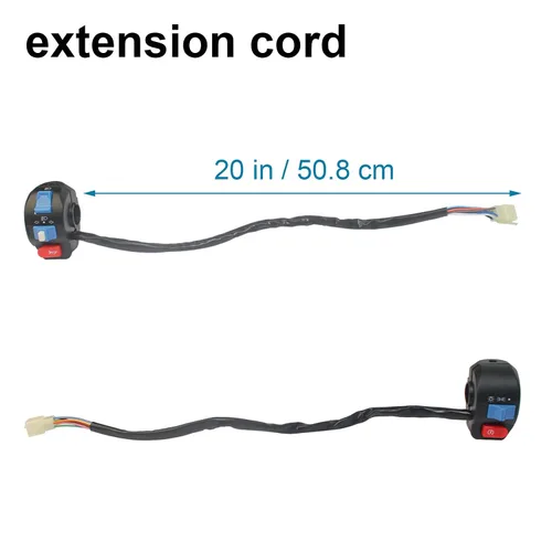 Vista 4 de Mokuo Conjunto de Control de Interruptor de Manillar de Aluminio de 7/8" 22mm Compatible con Sistema de Freno de Disco GY6 50cc 125cc 150cc 139QMB