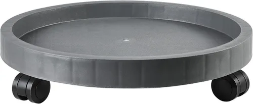 Vista 10 de Carrito para Macetas de 9.8 Pulgadas con Platillo Rodante con Ruedas, Soporte con Ruedas de Servicio Pesado para Plantas en Maceta, Bandeja Base