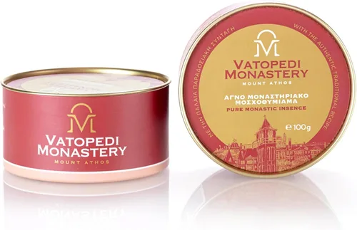 Vista 16 de Incienso Monástico Puro del Monte Athos con la Auténtica Receta Tradicional 3.53 oz (Ambar)