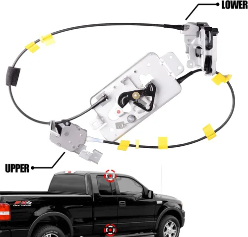 Vista 2 de Pestillo de puerta con conjunto de cable compatible para Ford F-150 de cabina extendida 2004-2008 Reemplazo de puerta trasera derecha 6L3Z18264A00B