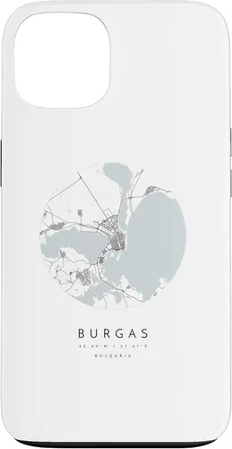 Vista 7 de Burgas Bulgaria Coordinates map - Carcasa para iPhone 16