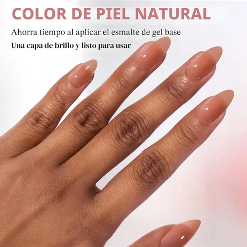 Vista 7 de BTArtbox s XCOATTIPS - Uñas postizas a presión, color marrón, gel suave Marrón Almendra Media