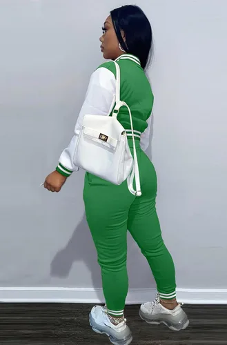 Vista 6 de Fooullaide Conjunto deportivo de 2 piezas para mujer, sudadera con botones y pantalones