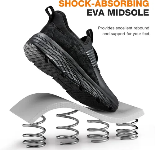 Vista 4 de NINGO Zapatos de trabajo antideslizantes para hombre, para servicio de alimentos, resistentes al agua y al aceite, zapatos de chef de cocina