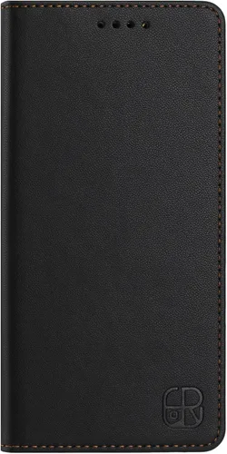 Vista 7 de Compatible con Blackview Oscal Flat 1c Flip Kickstand Magnetic Closure Wallet case Funda Negro
