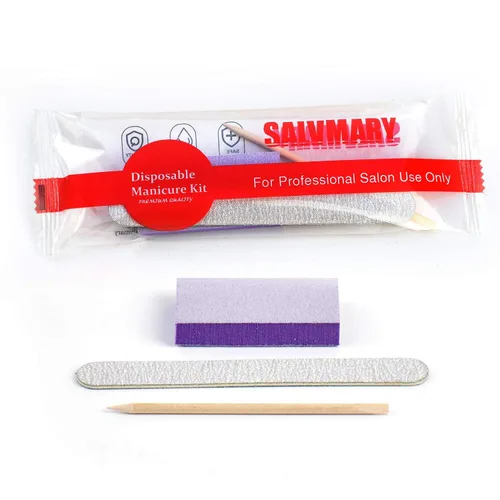 Vista 4 de Paquete de bloques amortiguadores de brillo de uñas y kit de manicura desechable profesional