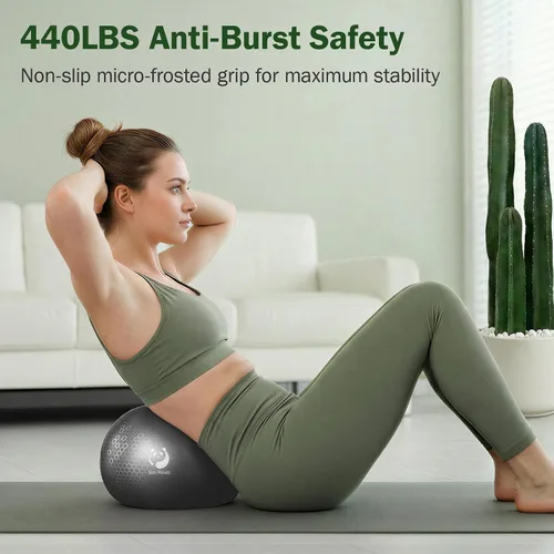 Vista 3 de Slim Panda Pelota de Pilates, Pelota de Ejercicio Pequeña de 9 Pulgadas, Mini Pelota de Yoga Antiestallido para Estabilidad, Entrenamiento, Barre