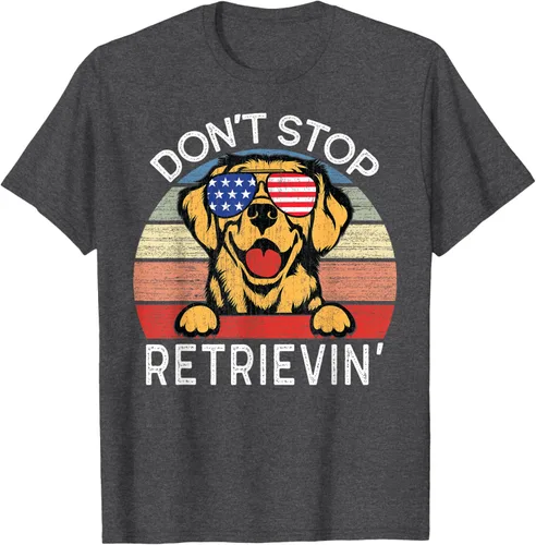 Vista 36 de Don't Stop Retrievin' Golden Retriever Dog Camiseta, Negro